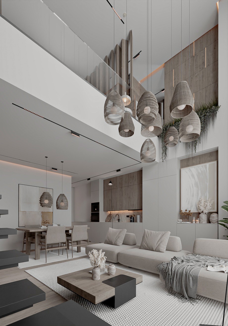 Salon duplex — vue mezzanine