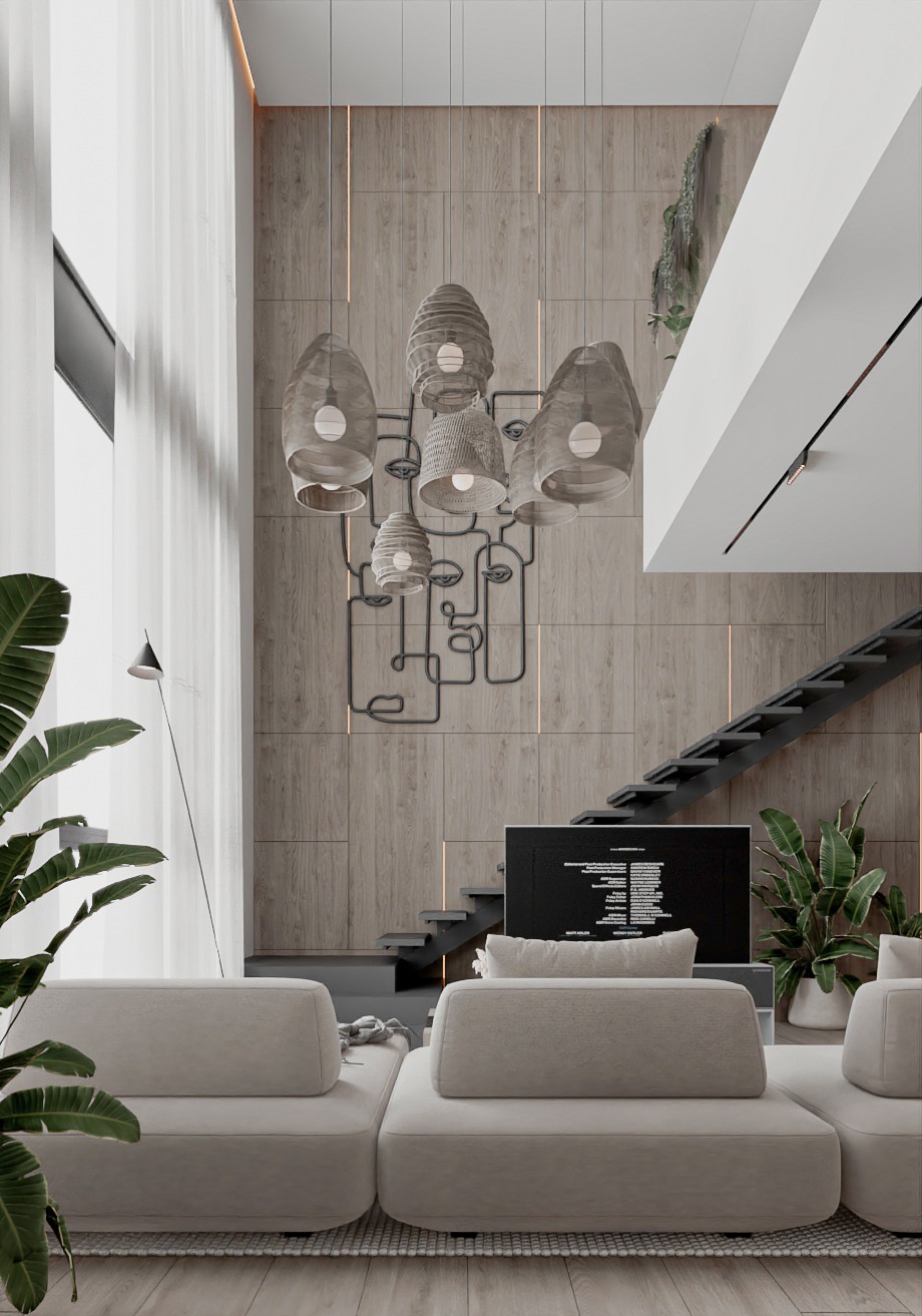 Salon duplex — côté TV