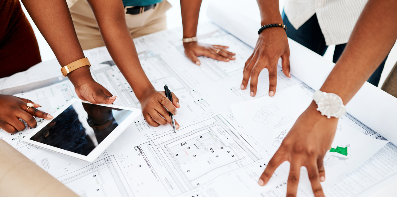 Équipe de travail sur plan